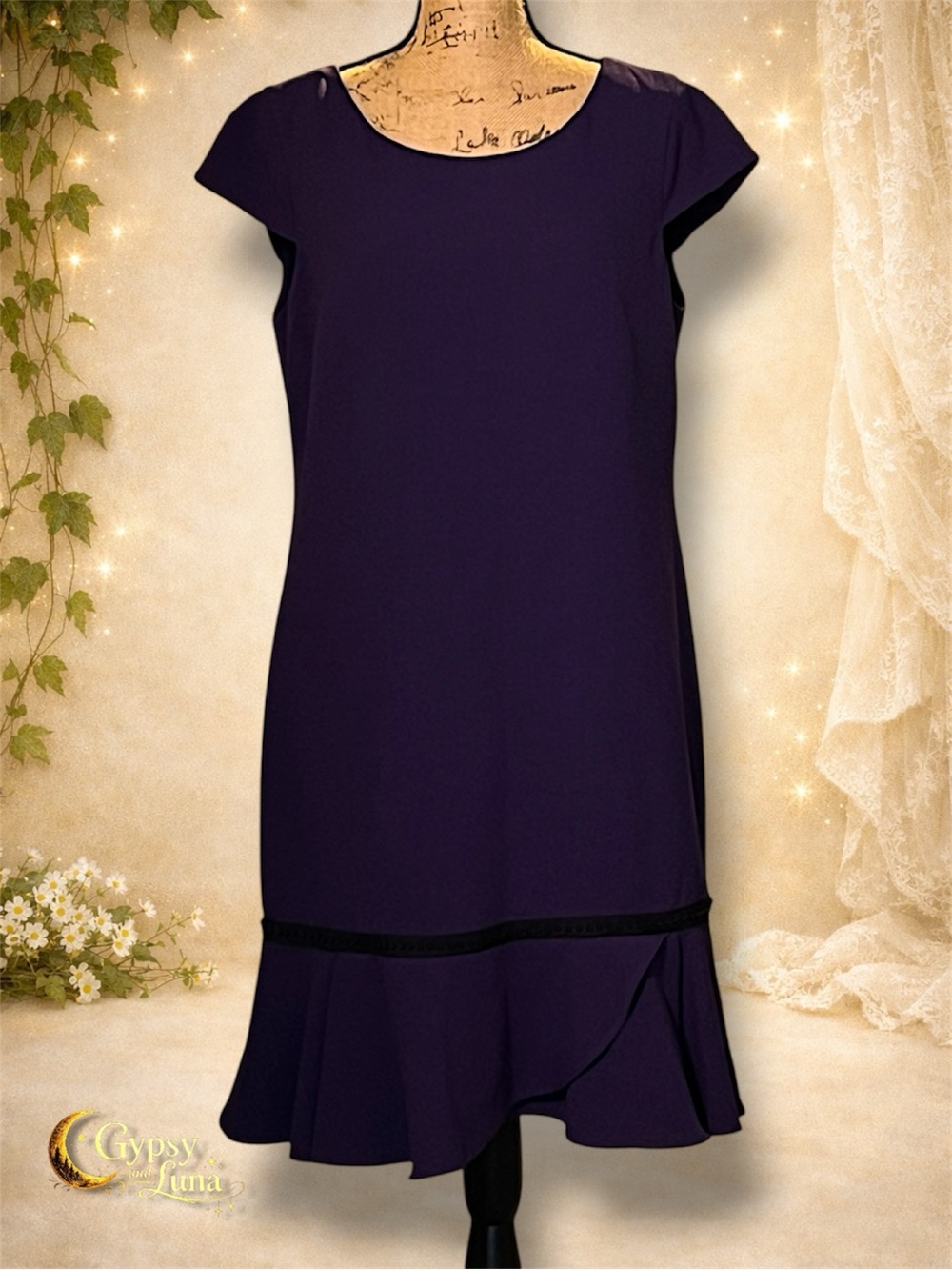 Karl Lagerfeld Paris Purple Sheath Dress 14P